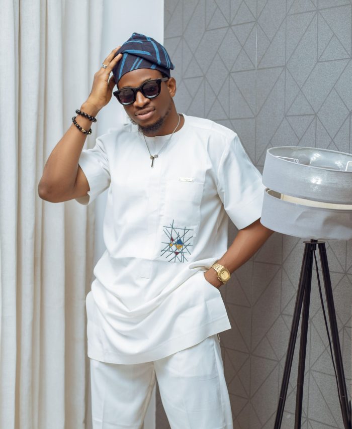 White Kaftan with Cap & Monogram