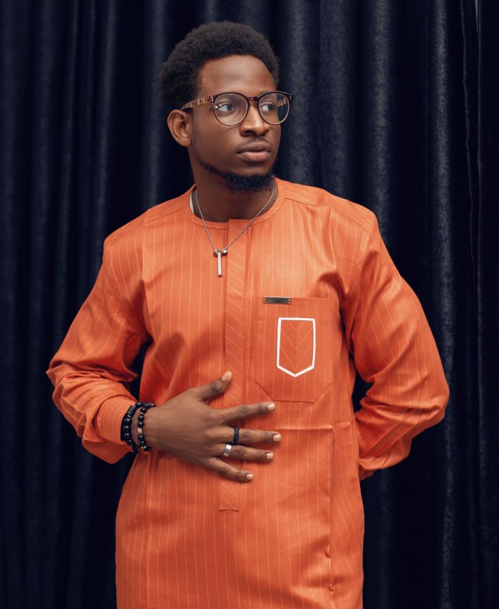 Orange Kaftan with Monogram